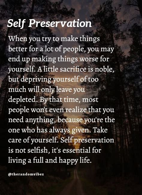 Affirmations of Self-Preservation and Survival