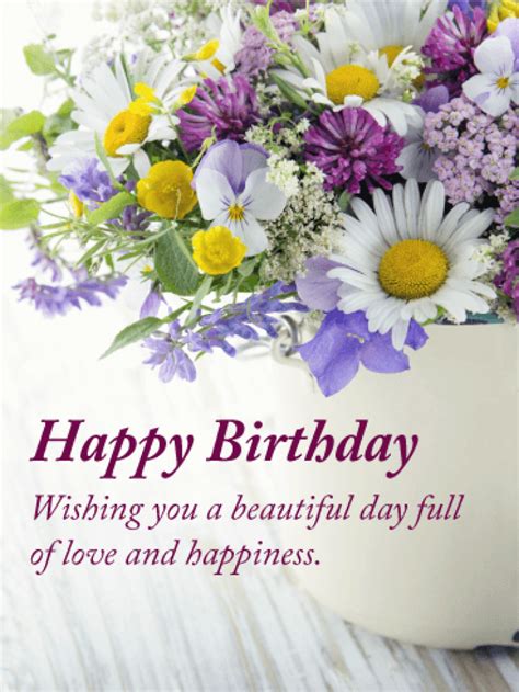 Flowers Beautiful Special Happy Birthday Wishes