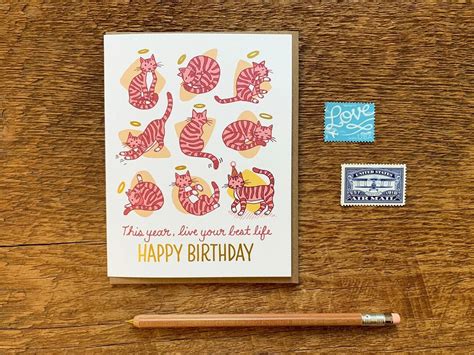 "Counting Down Your Nine Lives" Birthday Wishes