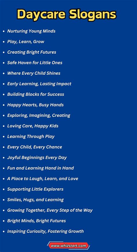 Inspiring Slogans & Mottos for the Daycare Itself