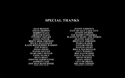 Magical Assistance & Special Thanks Credits