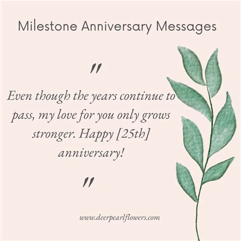 Milestones & Memories: Messages for Major Anniversaries (1st, 10th, 25th, 50th)