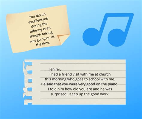 Notes of Encouragement for a Budding Pianist