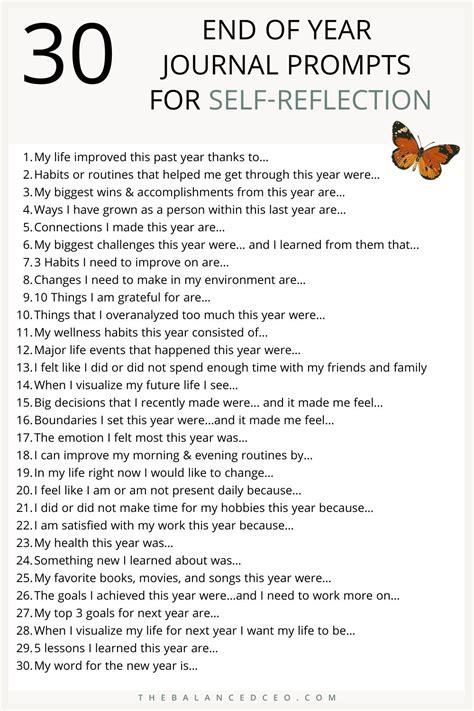 Self-Reflective & Journaling Prompts