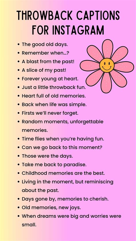Short & Wistful: Perfect Captions for a Throwback Post