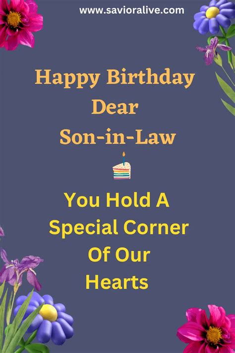 The Perfect Words: Heartfelt Birthday Wishes for Your Wonderful Son-in-Law