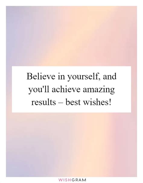 Wishes for Believing in Yourself