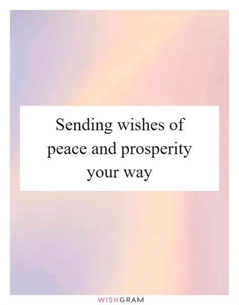 Wishes for Peace and Simple Pleasures
